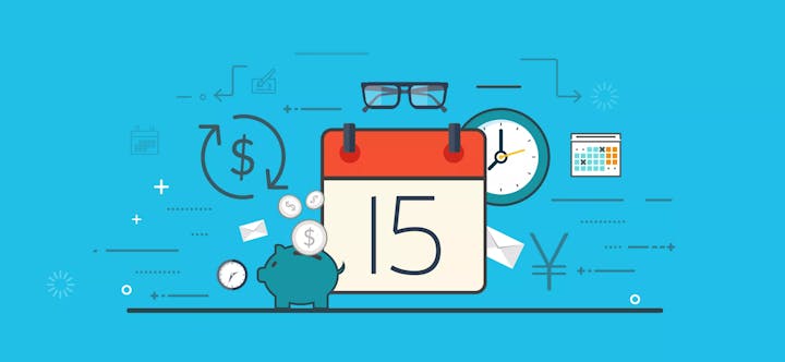 Calendar with clocks