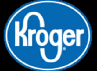 Kroger logo with white text on a blue oval background.