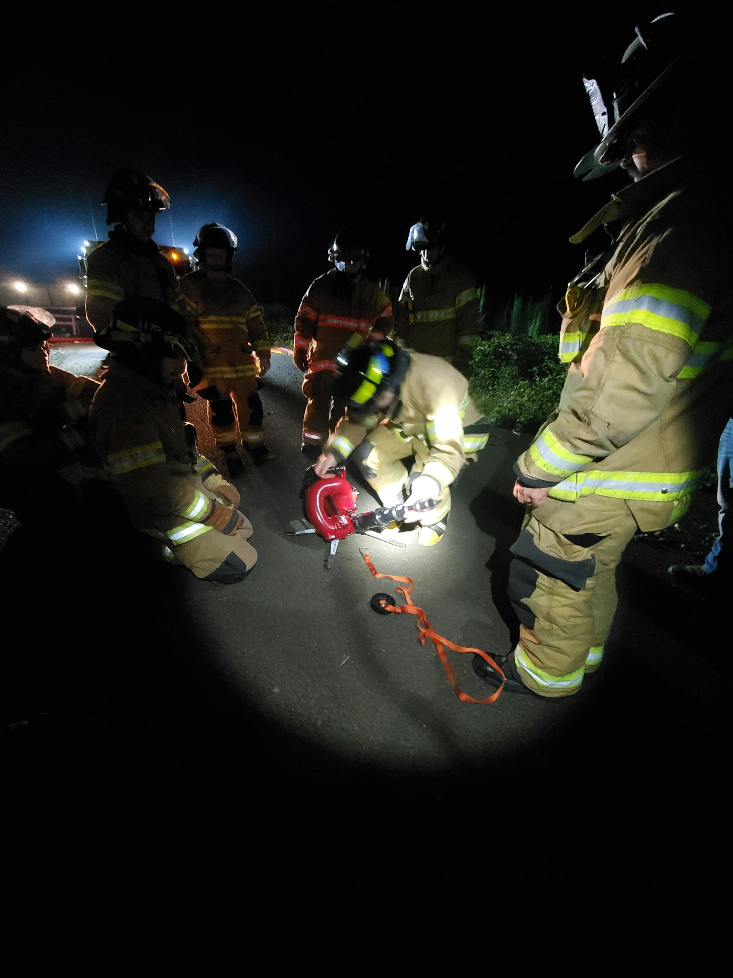May contain: fireman, person, human, helmet, clothing, and apparel