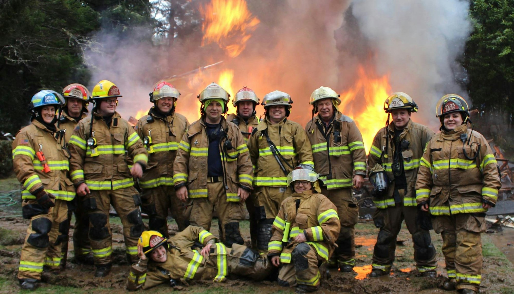 May contain: person, human, helmet, apparel, clothing, and fireman