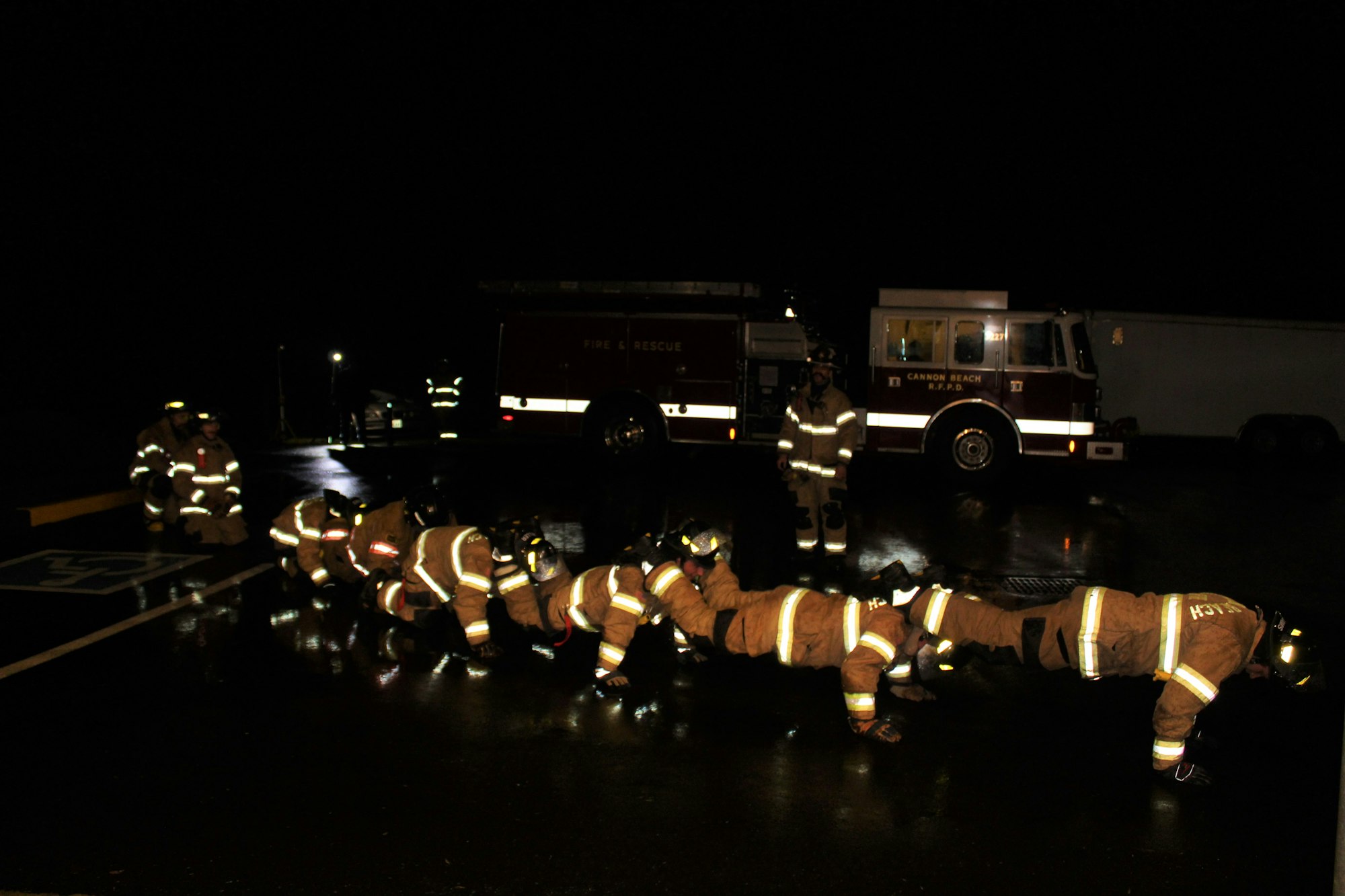 firefighters in the dark