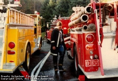 May contain: adult, female, person, woman, transportation, vehicle, fire truck, and truck