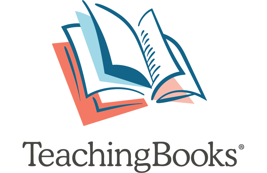 Open book graphic with the text "TeachingBooks" below it.
