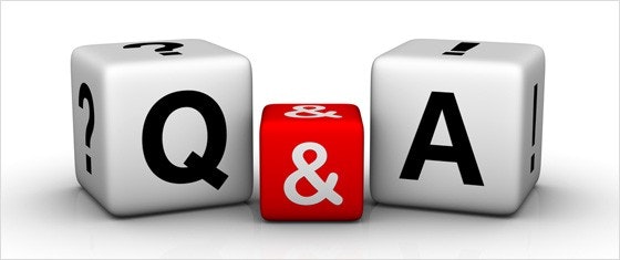 The image features three blocks: two with question marks and exclamation points, and a red block labeled "Q&A."