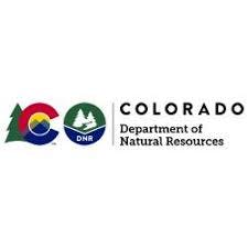 The image features the logo of the Colorado Department of Natural Resources (DNR) with trees and a colorful state emblem.
