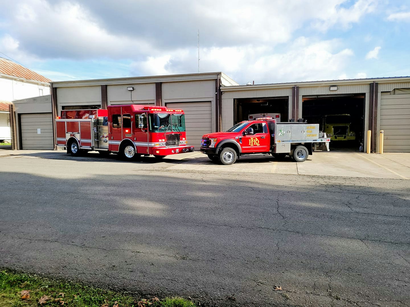 May contain: transportation, vehicle, fire truck, truck, and fire station