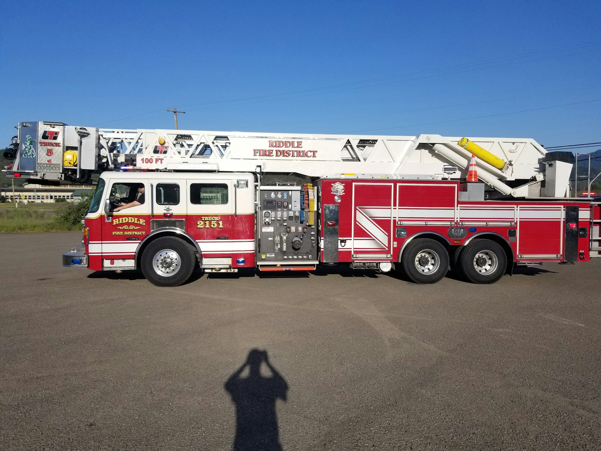 May contain: transportation, vehicle, person, truck, fire truck, machine, and wheel