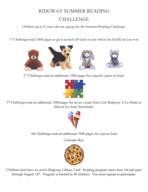 Summer Reading Challenge - Ridgway Library District