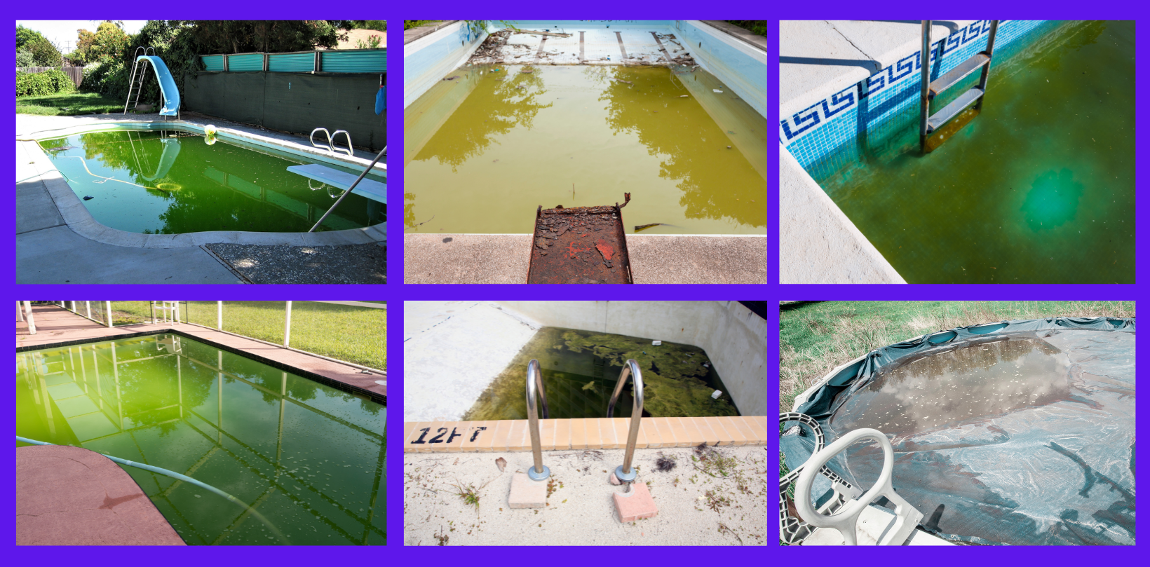 May contain: art, collage, pool, water, and swimming pool