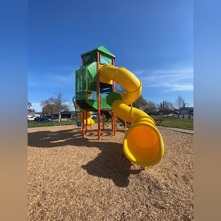 May contain: outdoor play area, outdoors, play area, car, transportation, and vehicle