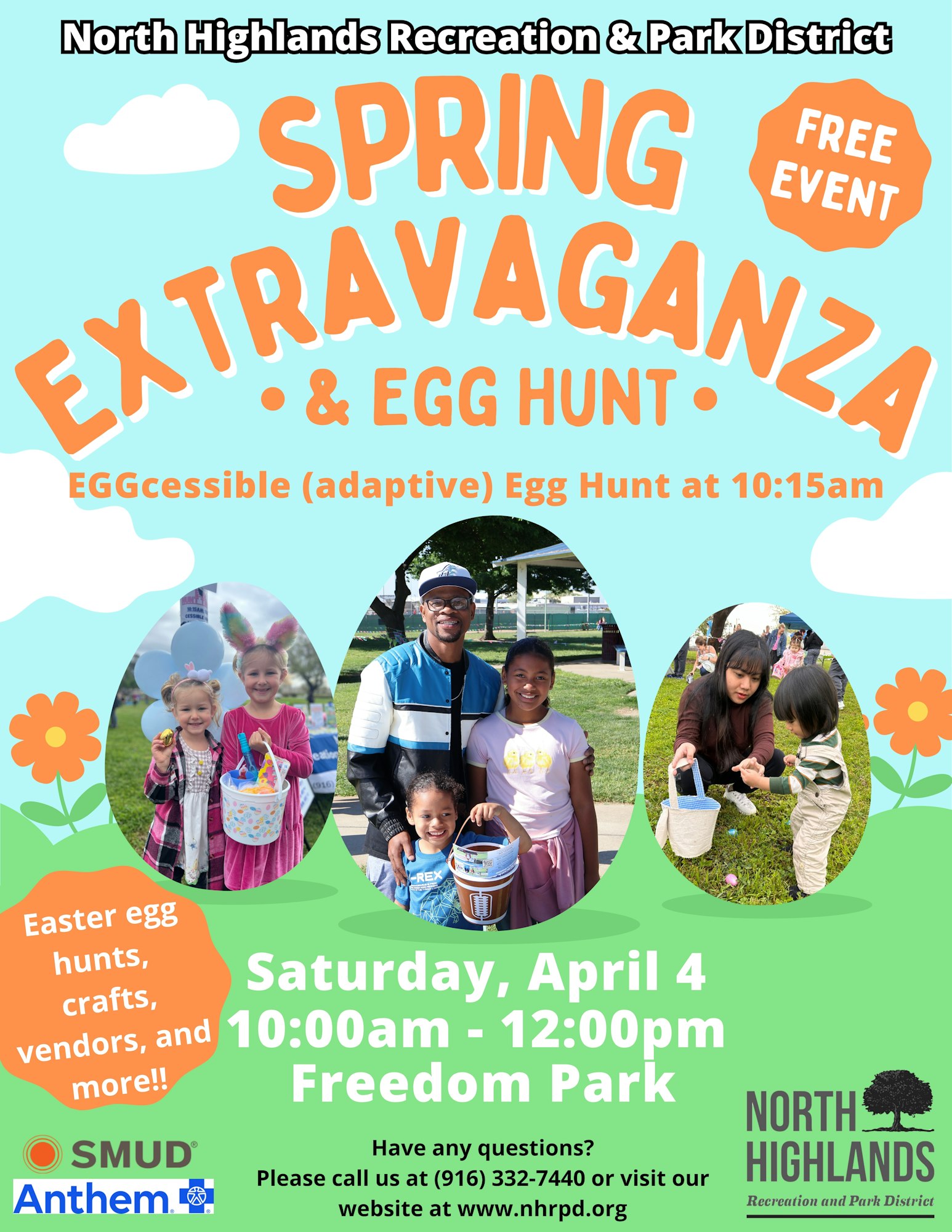 Join the Spring Extravaganza & Egg Hunt on April 4, 10am-12pm at Freedom Park. Free event with crafts, vendors, and more!