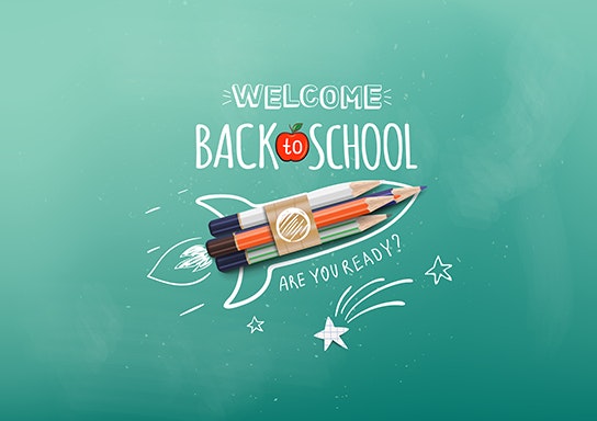 "Back to School" themed graphic with pencils and colorful design elements, asking "Are you ready?"