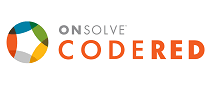A logo featuring "ONSOLVE" and "CODERED" with a colorful sphere design.