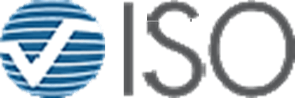 Logo of the International Organization for Standardization (ISO).