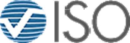 Logo of the International Organization for Standardization (ISO).