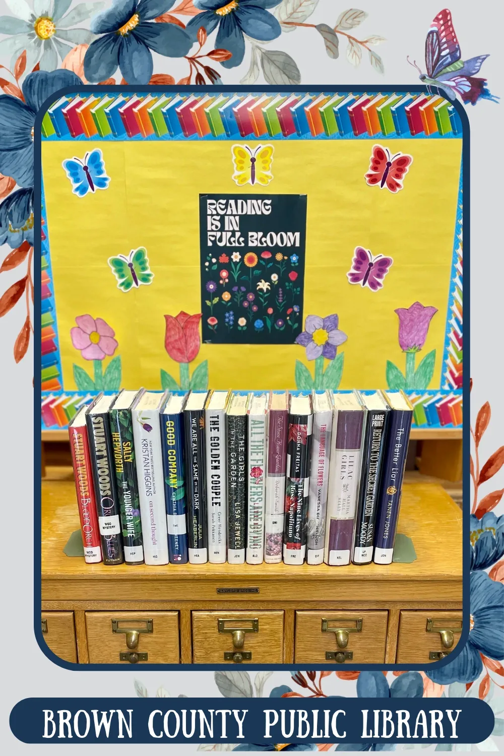 Photo: "Reading is in Full Bloom" Book Display