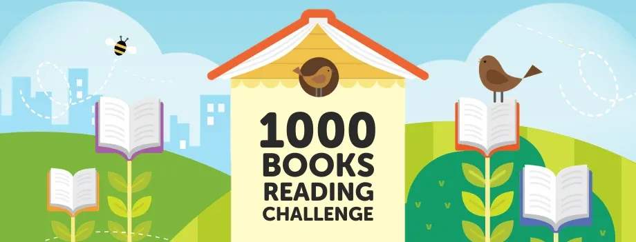 Flyer for " 1000 Books Reading Challenge "