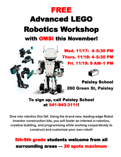 OMSI LEGO Robotics Return to Lake County, 10/29/2021 - Lake County