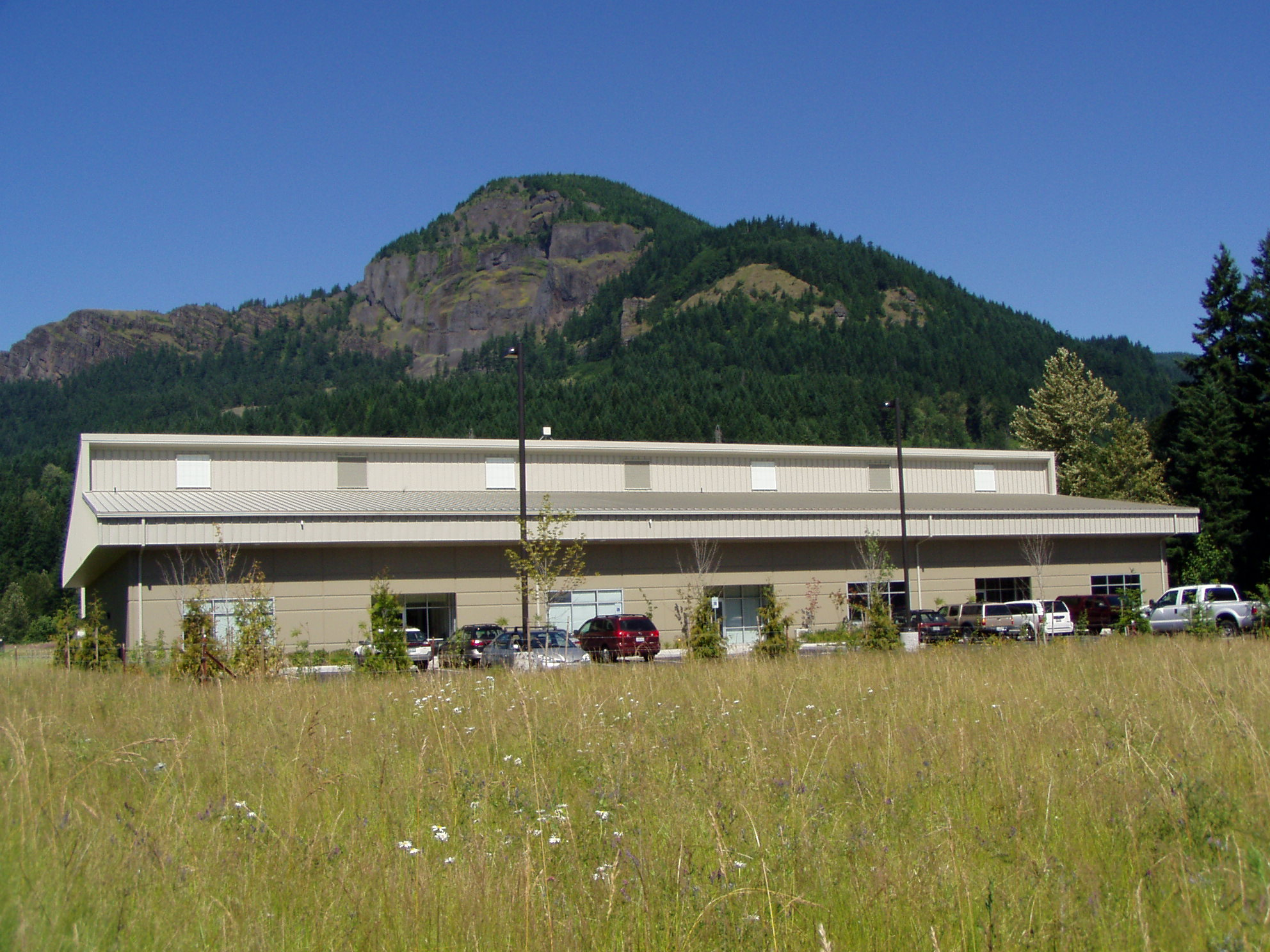 May contain: architecture, building, outdoors, nature, field, grassland, grass, plant, car, transportation, and vehicle