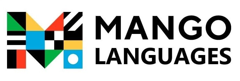 The logo for "MANGO LANGUAGES" with a colorful, abstract design next to the text.