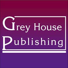 Logo of Grey House Publishing with a gradient red to purple background.