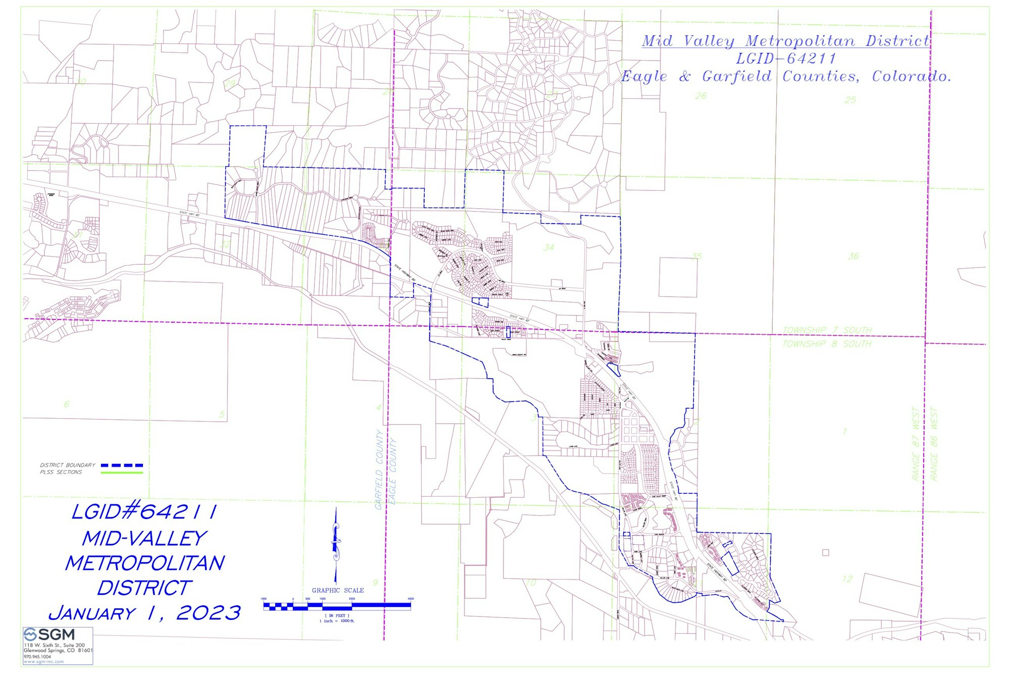 display of the Mid Valley Metropolitan District service area map that can be downloaded below