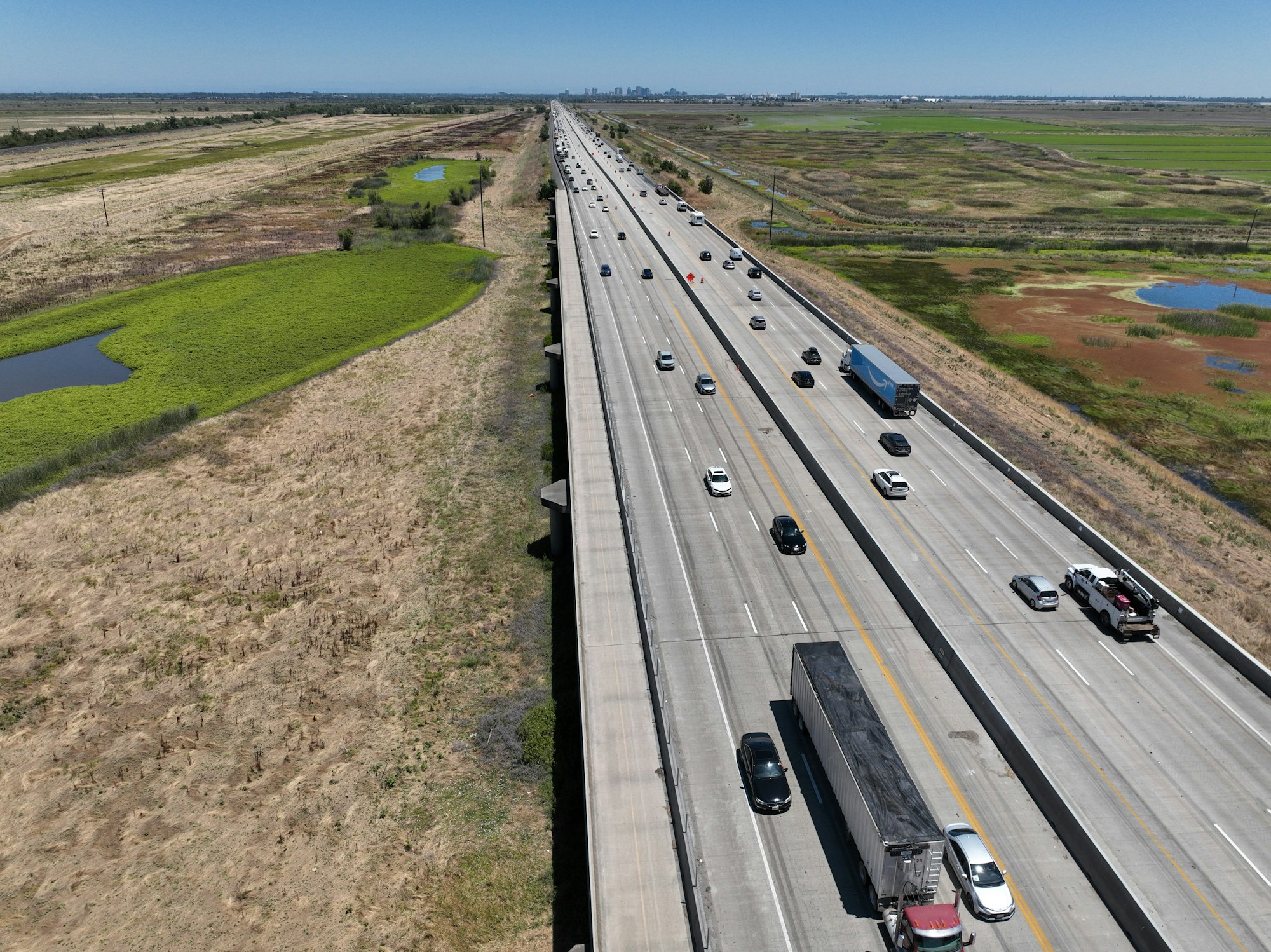 Aerial view of I-80