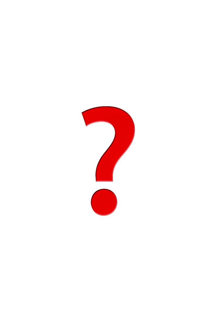 A large red question mark on a white background.