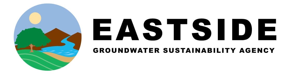 Logo of the "Eastside Groundwater Sustainability Agency" with a landscape illustration.