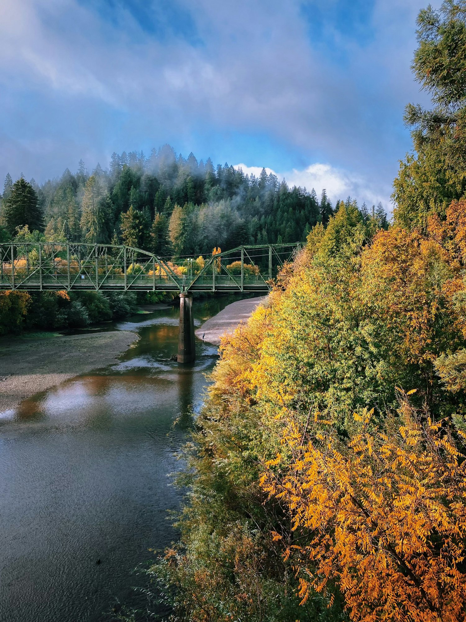 Fall over the old Guerneville Bridge