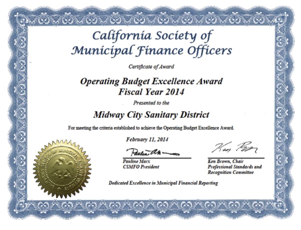 MCSD Excellence Award