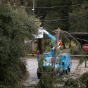 May contain: utility pole, tow truck, vehicle, truck, and transportation