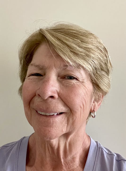 May contain: face, head, person, photography, portrait, happy, smile, adult, female, woman, accessories, earring, jewelry, blonde, and hair