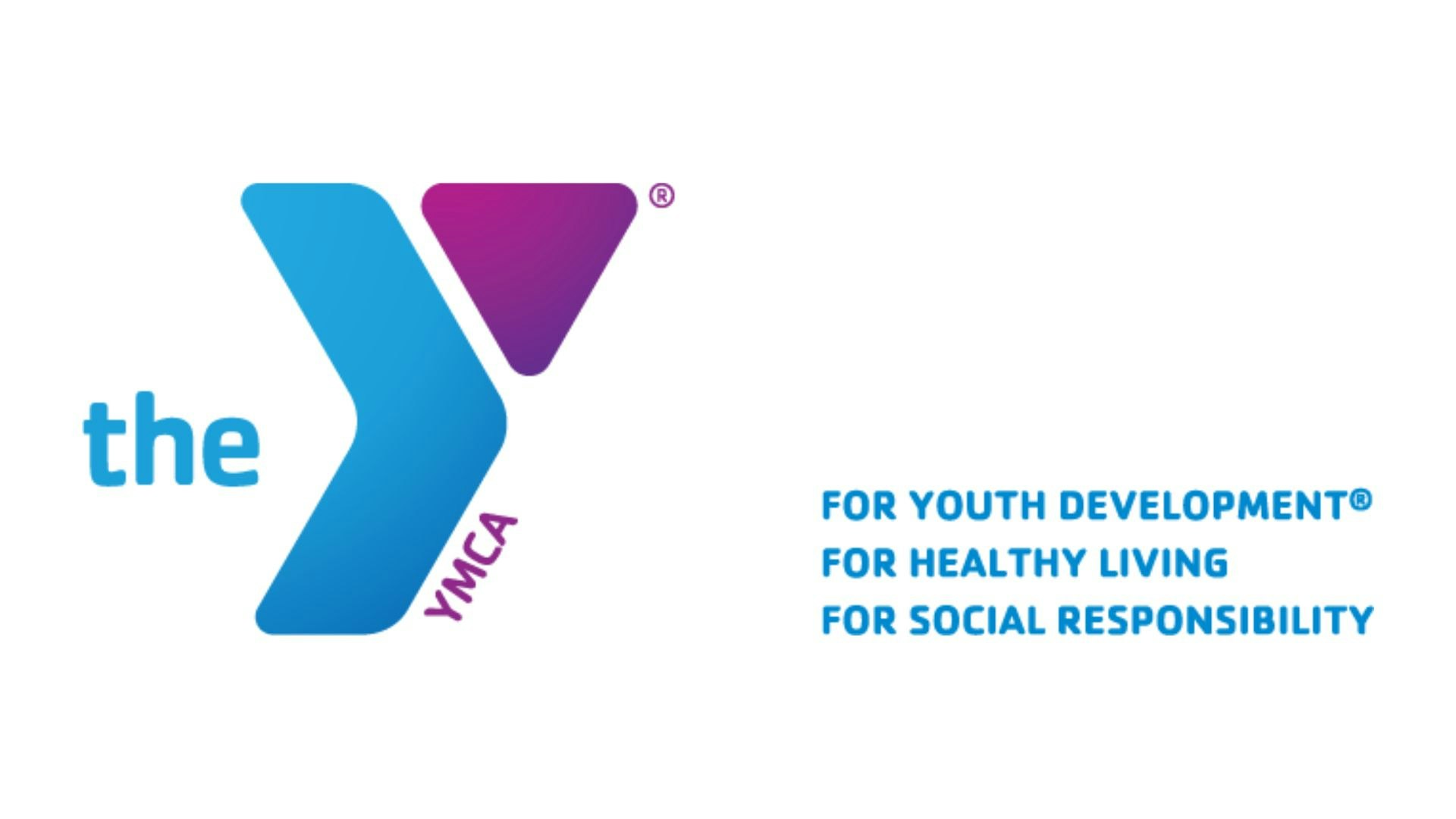 YMCA logo with text: "For Youth Development, For Healthy Living, For Social Responsibility."
