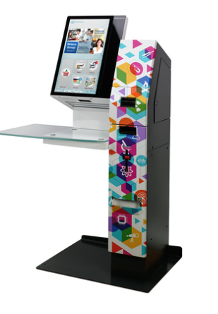 May contain: kiosk, furniture, and table