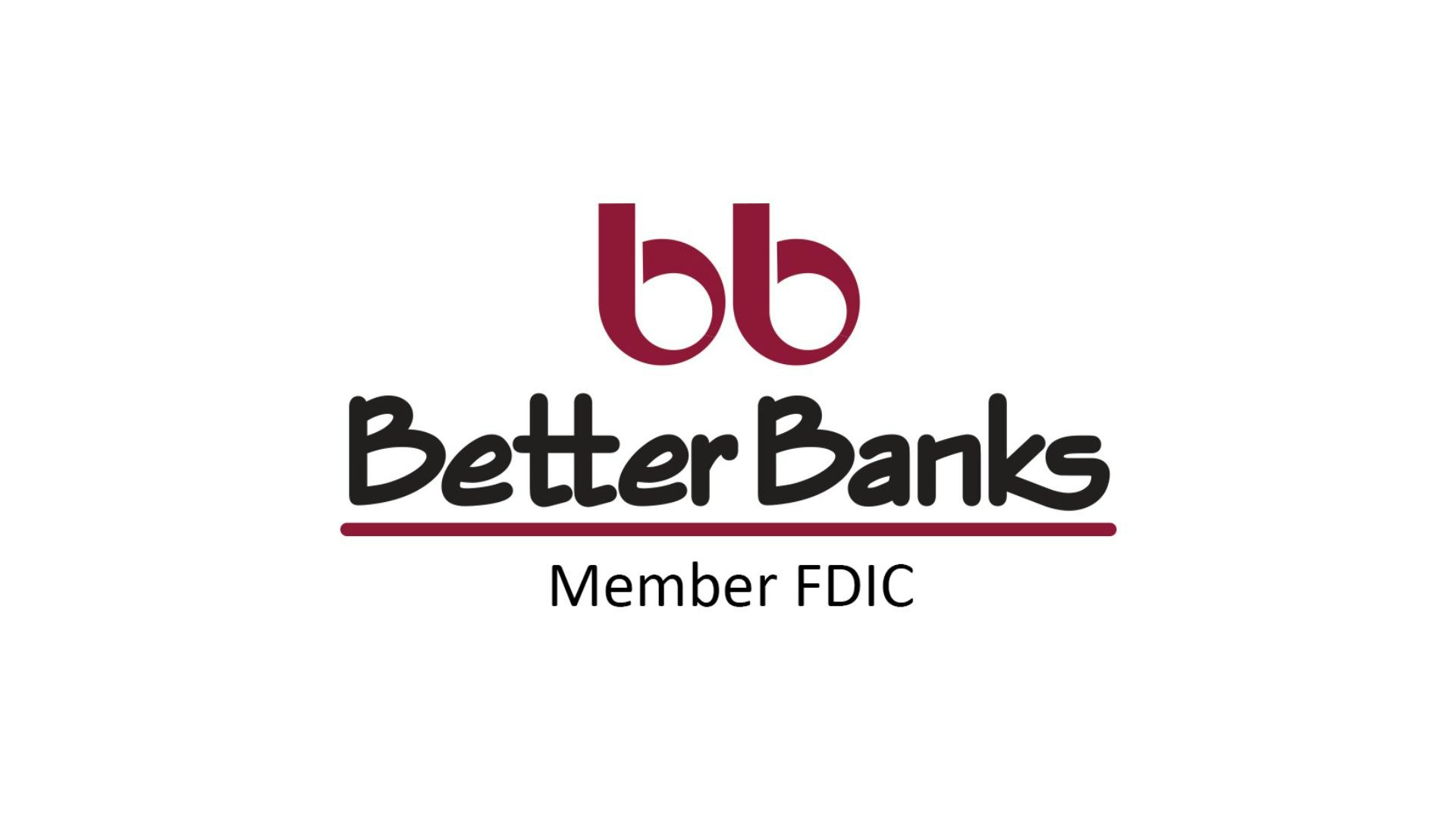 Logo of Better Banks with "Member FDIC" text.