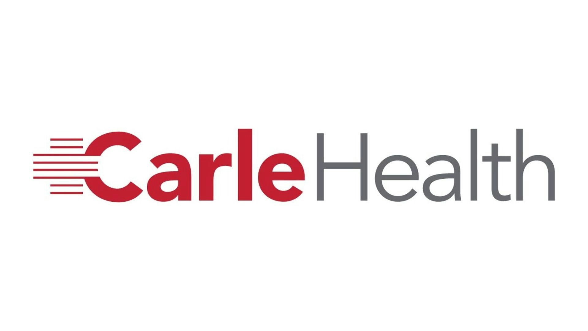The image has the "Carle Health" logo with a red stylized "C" and gray text.