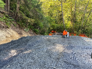 Picture of site clearing at tank site