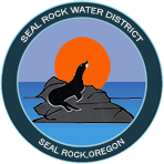 Image of Seal Rock Water District logo with seal pup and sun and rock