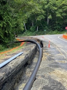 Picture of raw water pipeline installation along Beaver Creek Road