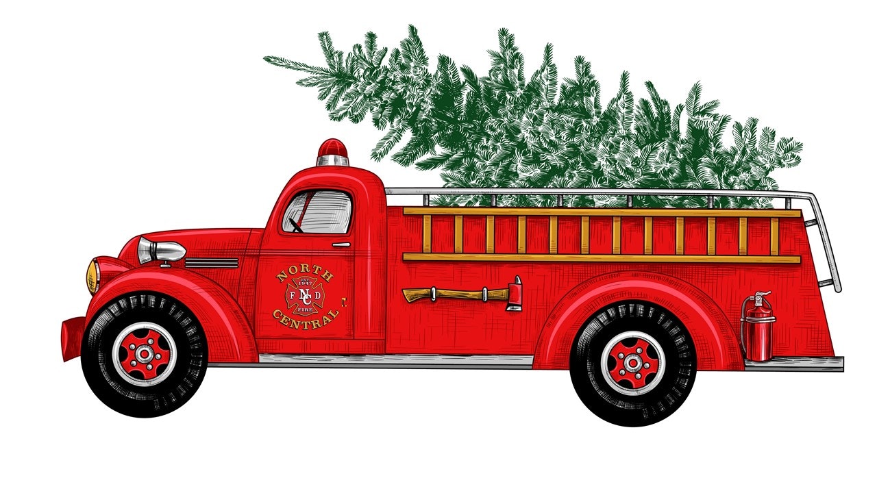 May contain: vehicle, transportation, truck, fire truck, wheel, and machine