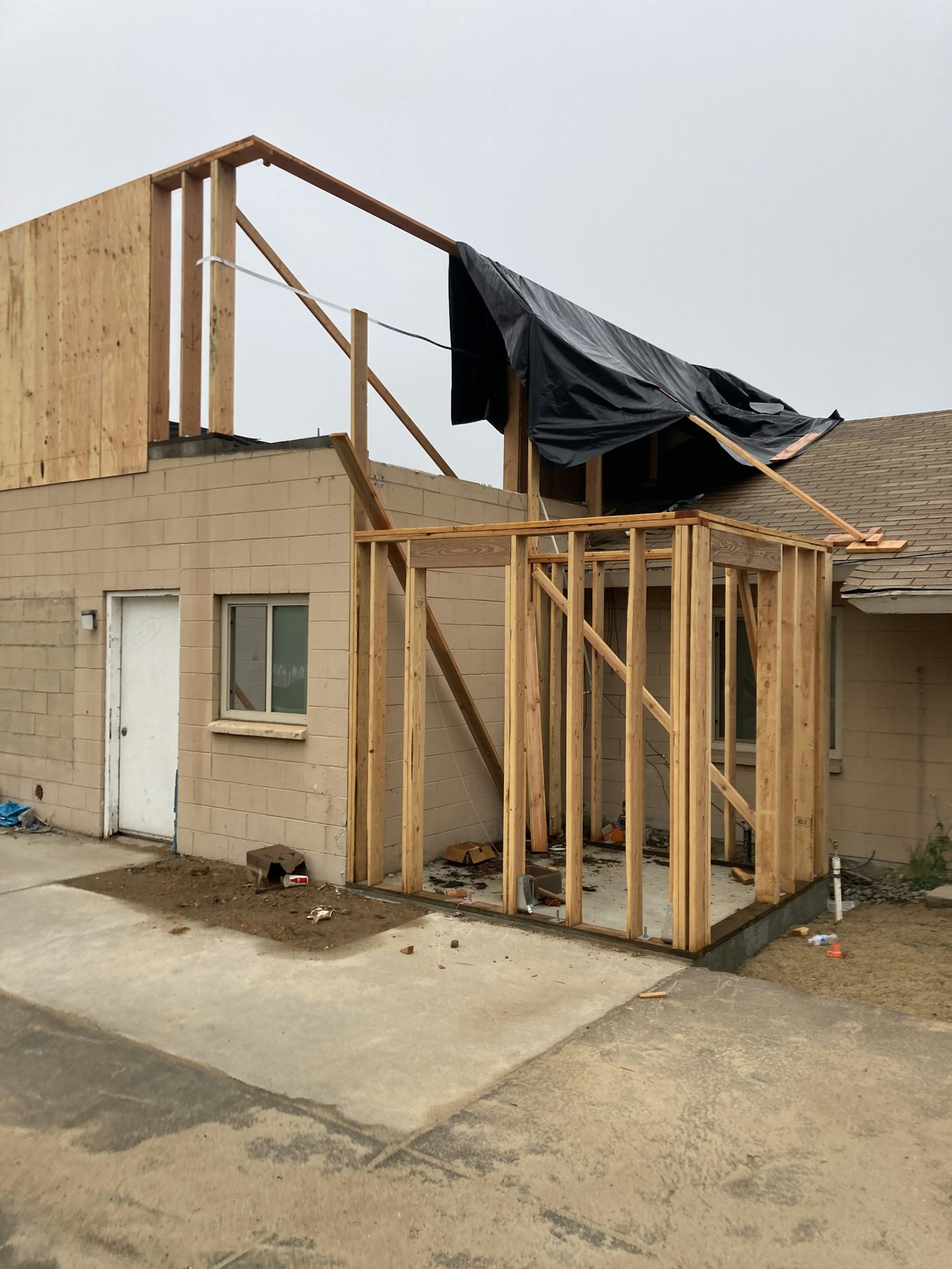 May contain: wood, plywood, housing, and building