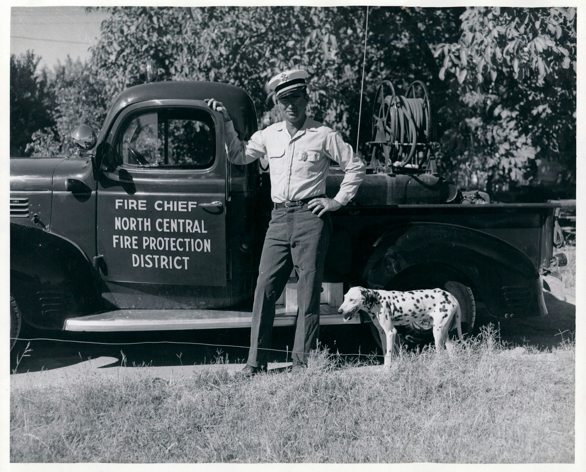 May contain: person, human, truck, transportation, vehicle, dog, mammal, animal, canine, and pet