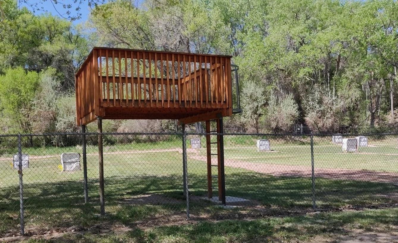 shooting stand at the archery range
