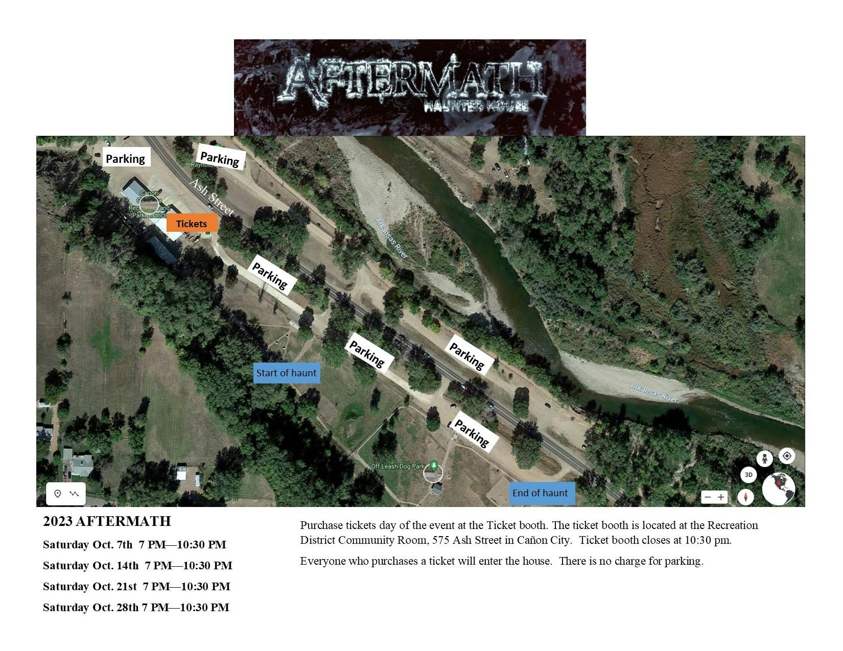 Aftermath Site Map - Parking - Canon City Area Metropolitan Recreation ...