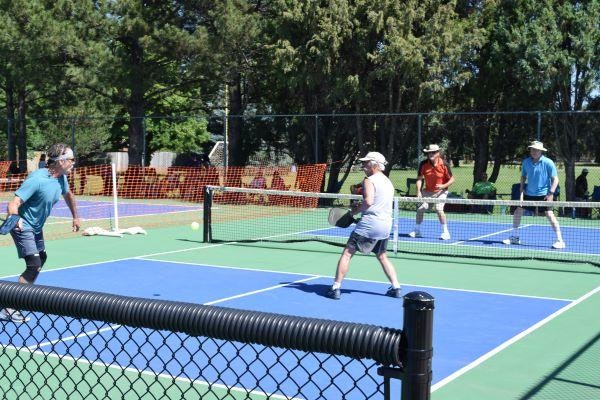 Pickleball players at Rouse Park