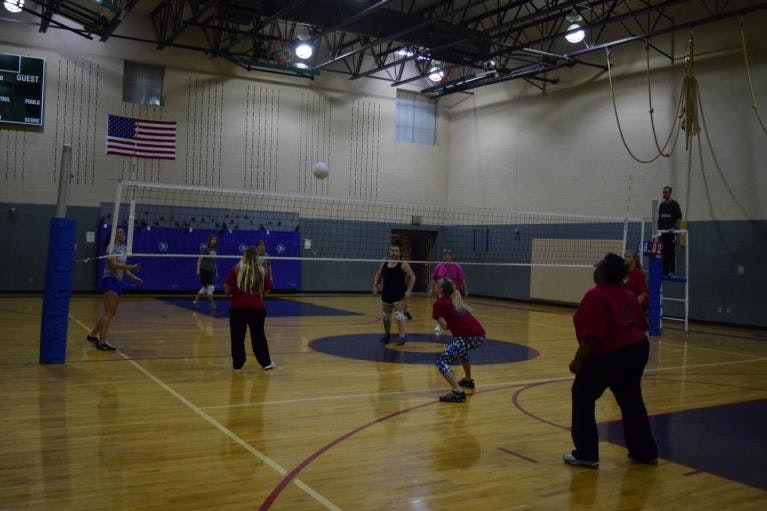 people playing volleyball