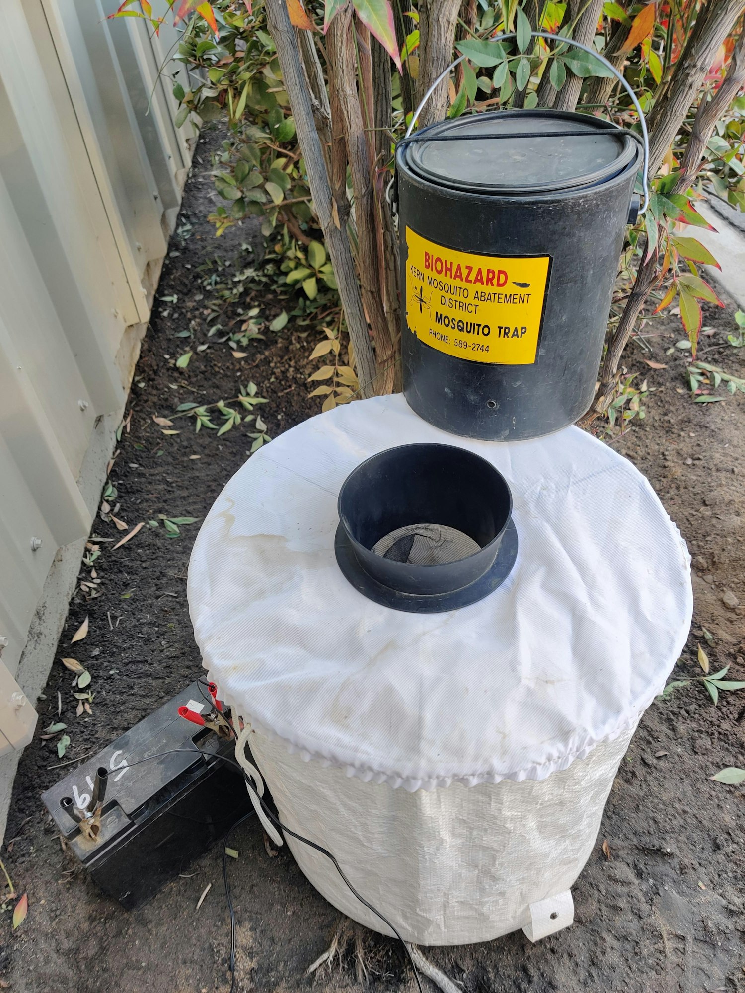 BG-Sentinel trap used with dry ice for adult mosquito collection.