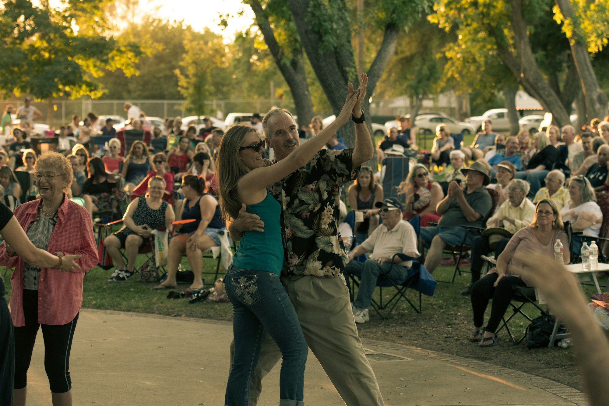 May contain: person, human, leisure activities, dance pose, audience, and crowd