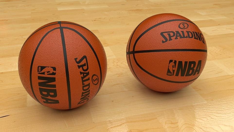 Pee Wee Basketball, Two basketballs on a gym floor